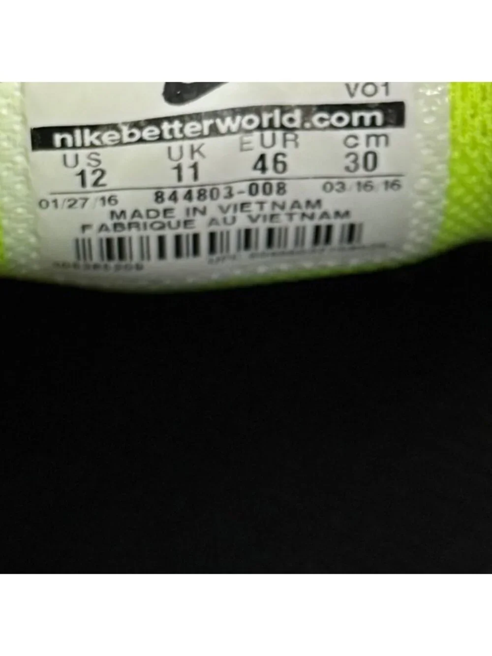 Nike Mens Zoom Train Incredibly Fast Training Shoes Neon Volt Green Black Sz 12